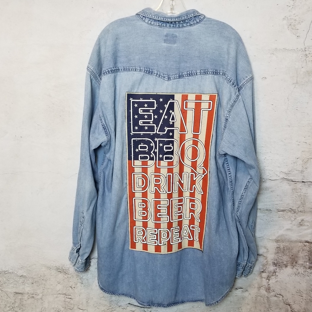 Upcycled Denim Shirt